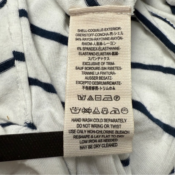 Free People Can't Fool Me Nautical Stripe Oversize Shirt Top Dolman SZ XS Vneck - Picture 4 of 10